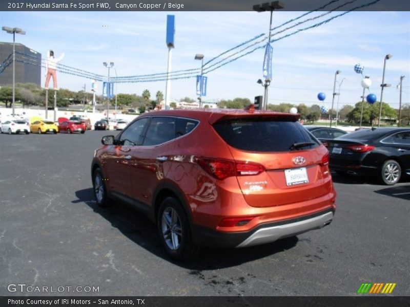 Canyon Copper / Beige 2017 Hyundai Santa Fe Sport FWD