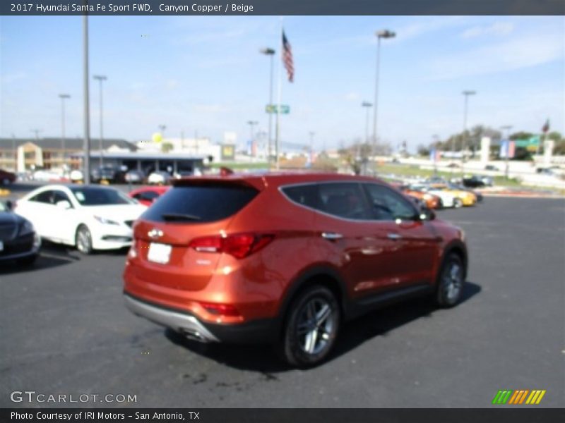 Canyon Copper / Beige 2017 Hyundai Santa Fe Sport FWD