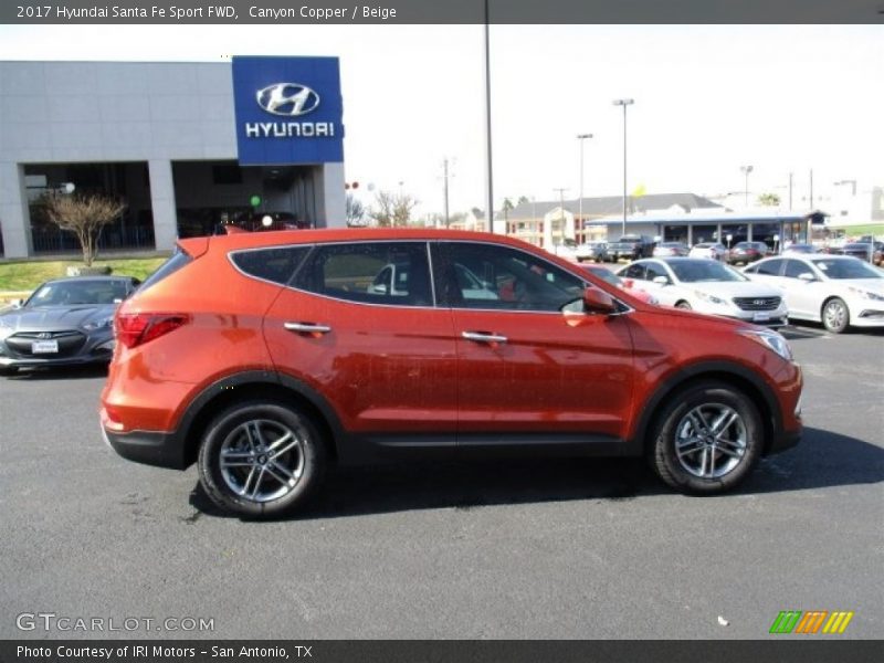 Canyon Copper / Beige 2017 Hyundai Santa Fe Sport FWD