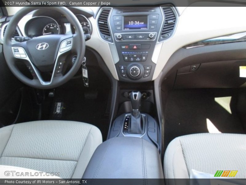 Canyon Copper / Beige 2017 Hyundai Santa Fe Sport FWD