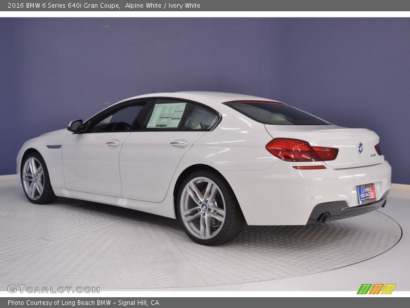 Alpine White / Ivory White 2016 BMW 6 Series 640i Gran Coupe