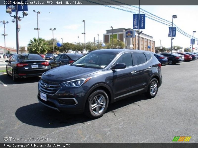 Marlin Blue / Beige 2017 Hyundai Santa Fe Sport FWD