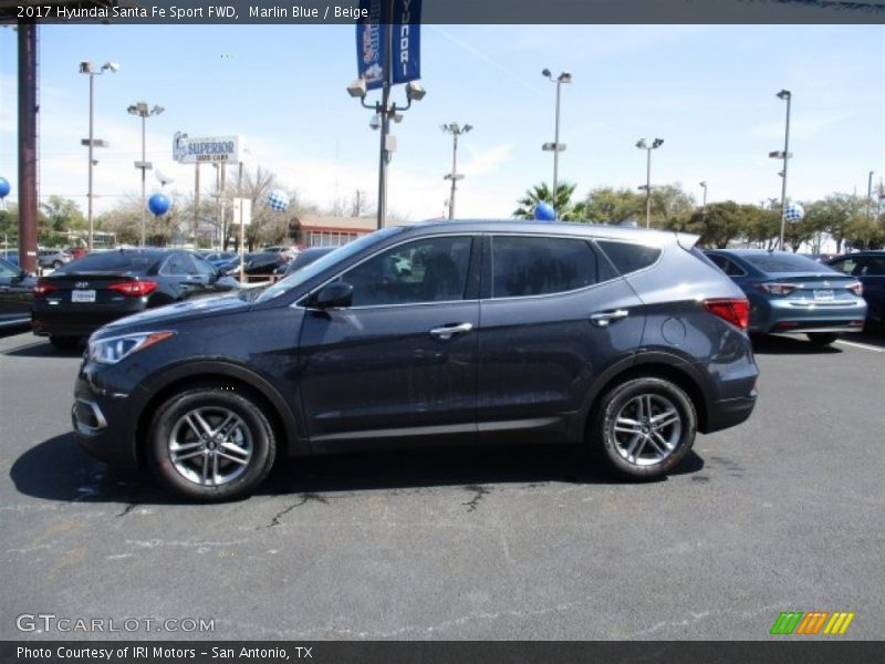 Marlin Blue / Beige 2017 Hyundai Santa Fe Sport FWD