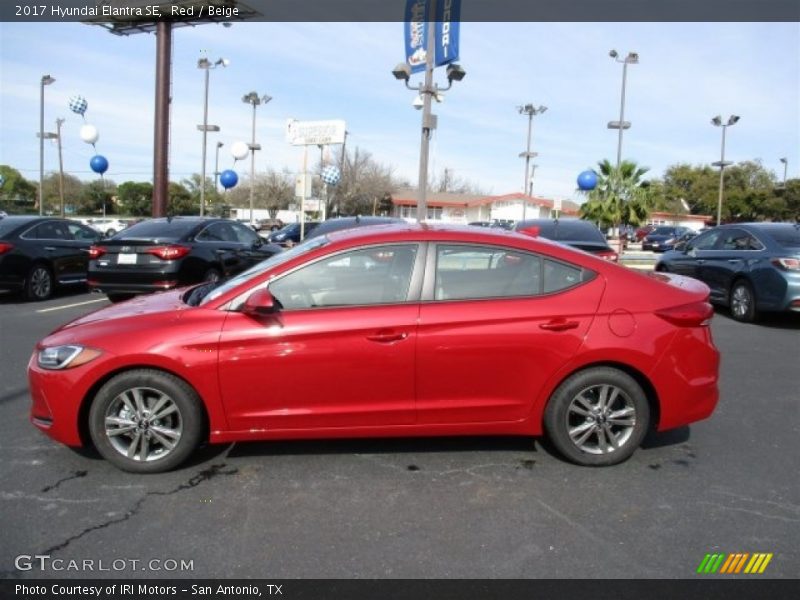 Red / Beige 2017 Hyundai Elantra SE