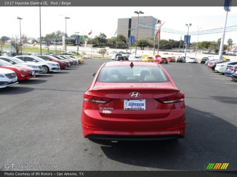 Red / Beige 2017 Hyundai Elantra SE
