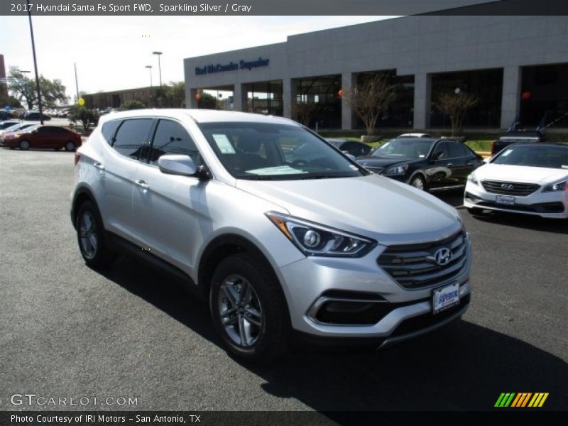 Sparkling Silver / Gray 2017 Hyundai Santa Fe Sport FWD