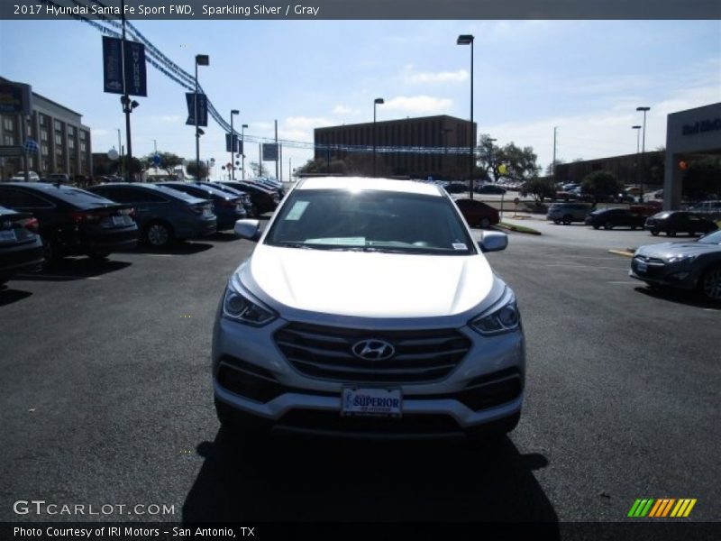Sparkling Silver / Gray 2017 Hyundai Santa Fe Sport FWD