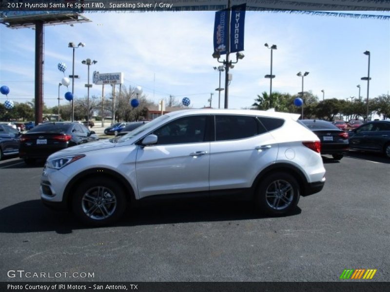 Sparkling Silver / Gray 2017 Hyundai Santa Fe Sport FWD