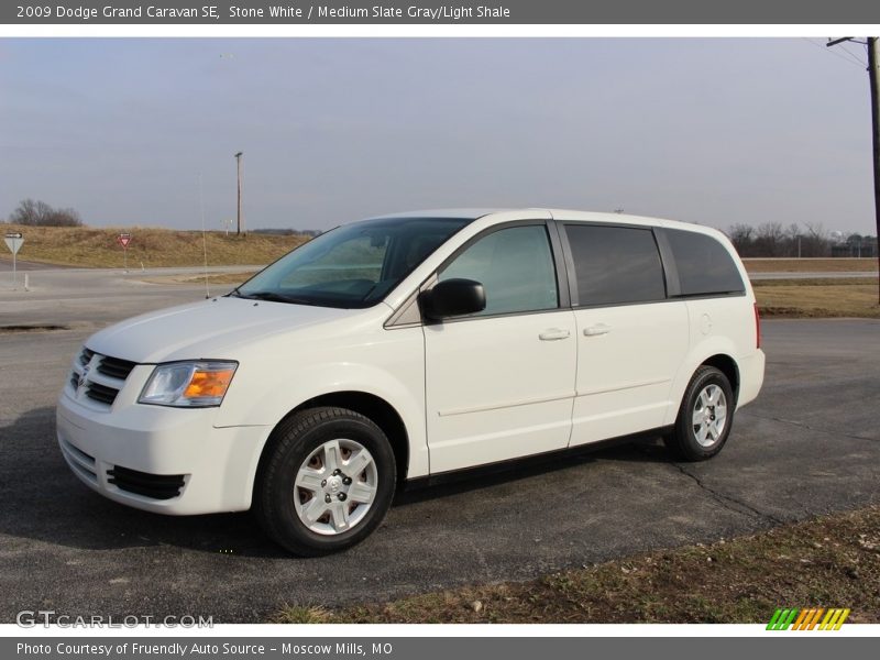 Stone White / Medium Slate Gray/Light Shale 2009 Dodge Grand Caravan SE