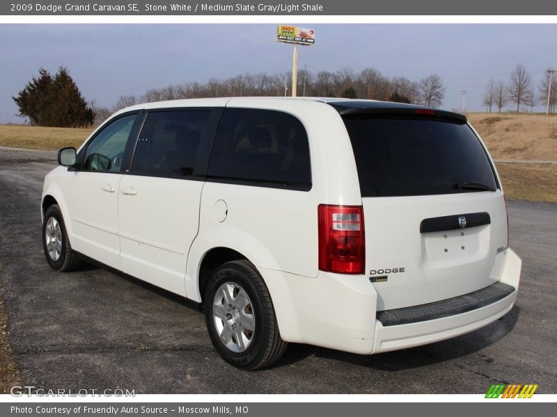 Stone White / Medium Slate Gray/Light Shale 2009 Dodge Grand Caravan SE