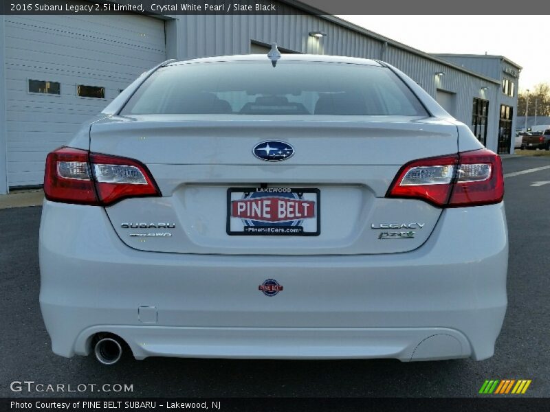 Crystal White Pearl / Slate Black 2016 Subaru Legacy 2.5i Limited