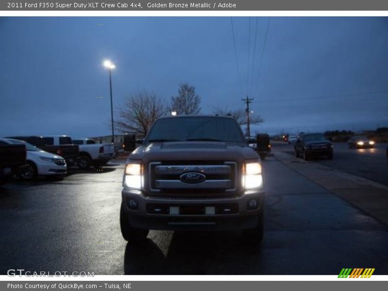 Golden Bronze Metallic / Adobe 2011 Ford F350 Super Duty XLT Crew Cab 4x4