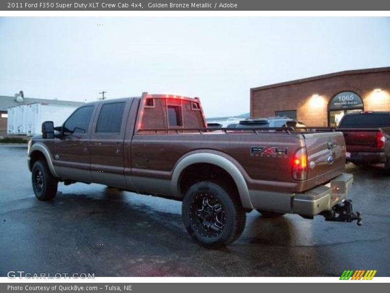 Golden Bronze Metallic / Adobe 2011 Ford F350 Super Duty XLT Crew Cab 4x4