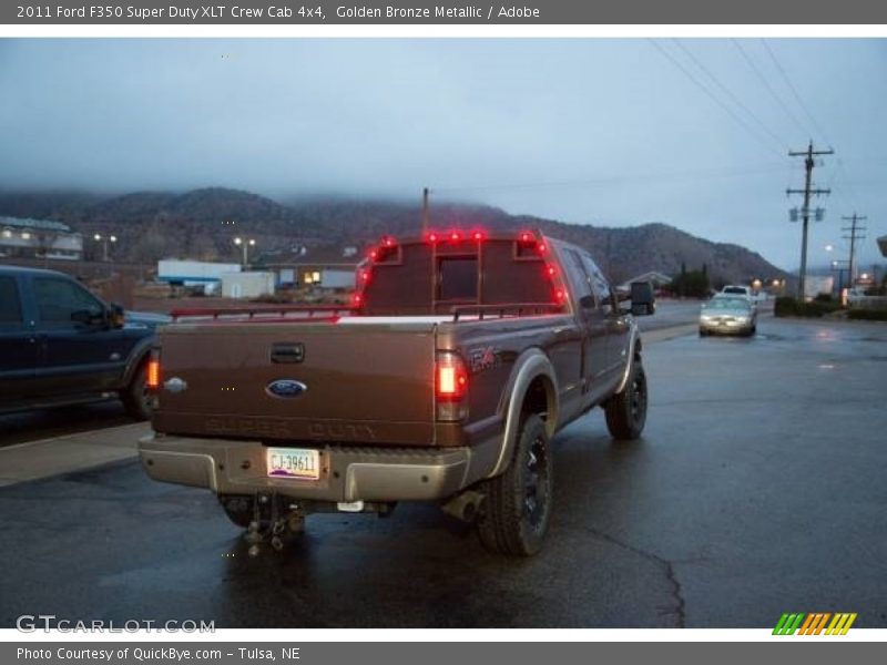 Golden Bronze Metallic / Adobe 2011 Ford F350 Super Duty XLT Crew Cab 4x4