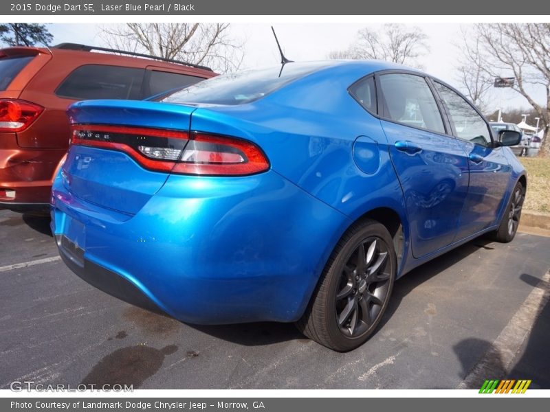 Laser Blue Pearl / Black 2015 Dodge Dart SE