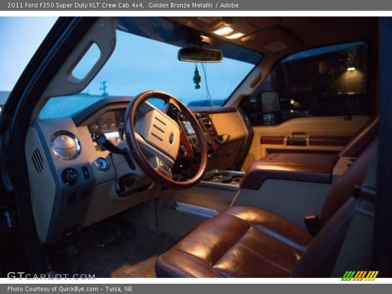Golden Bronze Metallic / Adobe 2011 Ford F350 Super Duty XLT Crew Cab 4x4