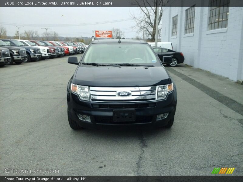 Dark Ink Blue Metallic / Camel 2008 Ford Edge Limited AWD
