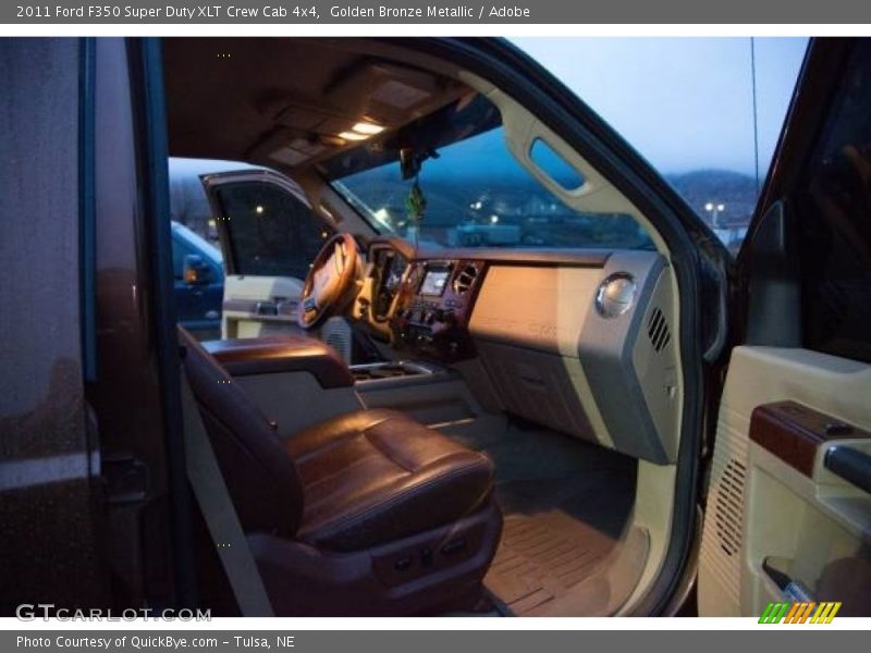 Golden Bronze Metallic / Adobe 2011 Ford F350 Super Duty XLT Crew Cab 4x4