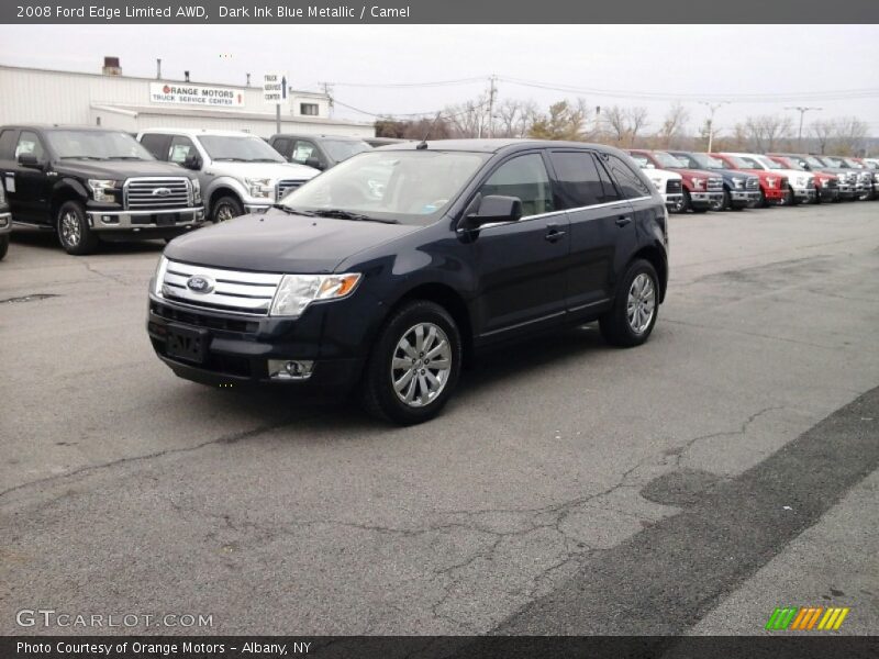 Dark Ink Blue Metallic / Camel 2008 Ford Edge Limited AWD