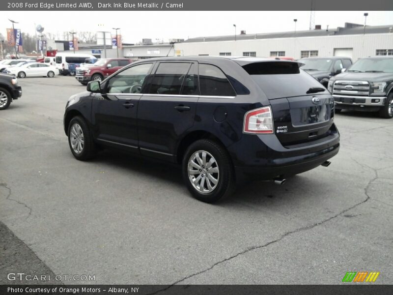 Dark Ink Blue Metallic / Camel 2008 Ford Edge Limited AWD