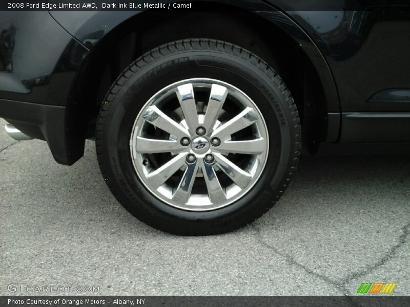 Dark Ink Blue Metallic / Camel 2008 Ford Edge Limited AWD