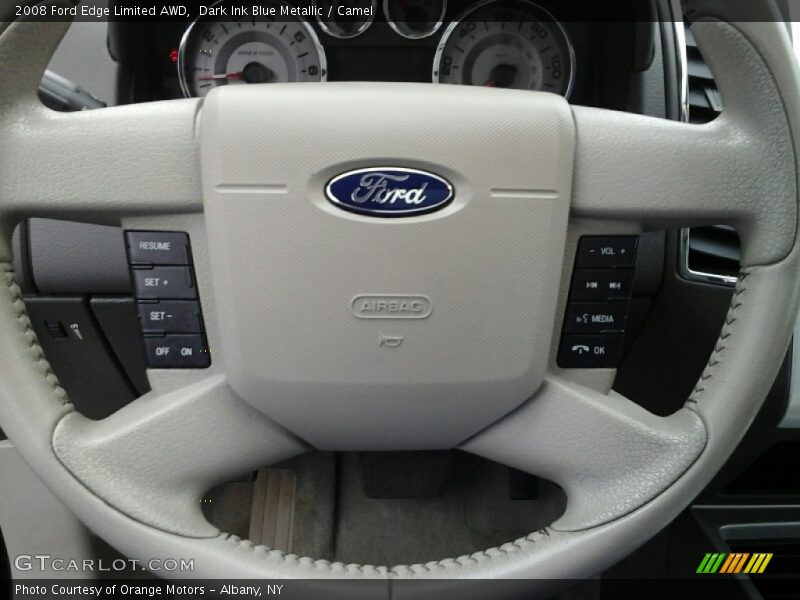 Dark Ink Blue Metallic / Camel 2008 Ford Edge Limited AWD
