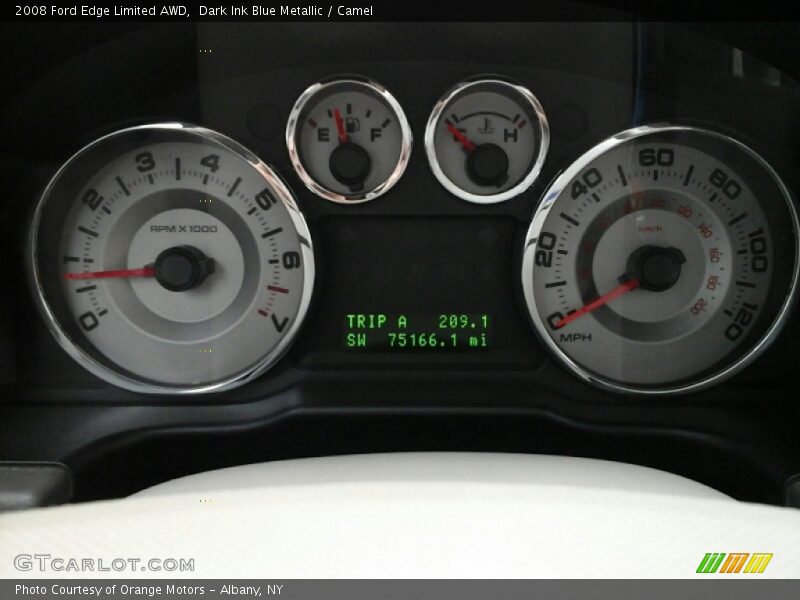 Dark Ink Blue Metallic / Camel 2008 Ford Edge Limited AWD
