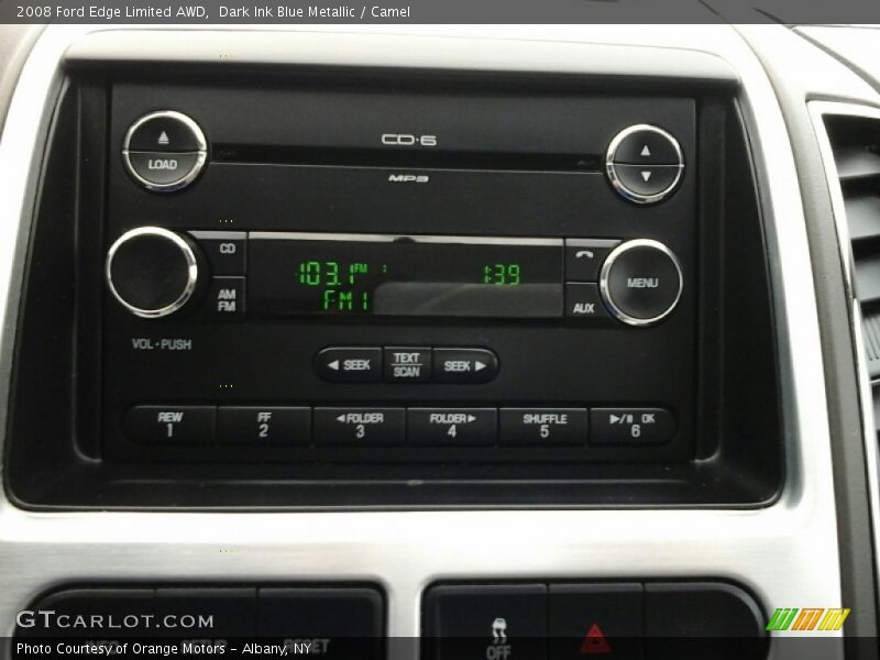 Dark Ink Blue Metallic / Camel 2008 Ford Edge Limited AWD
