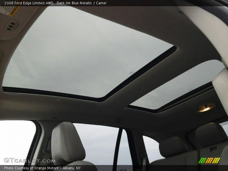 Dark Ink Blue Metallic / Camel 2008 Ford Edge Limited AWD