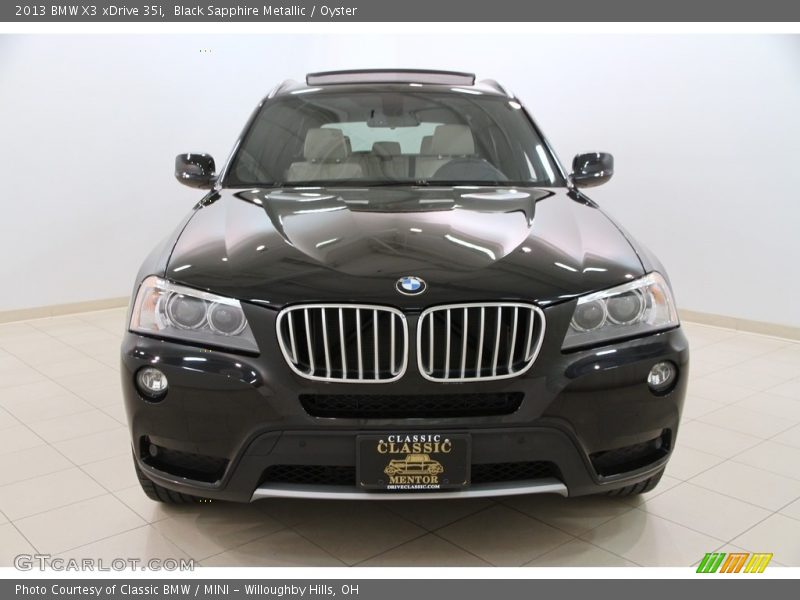Black Sapphire Metallic / Oyster 2013 BMW X3 xDrive 35i