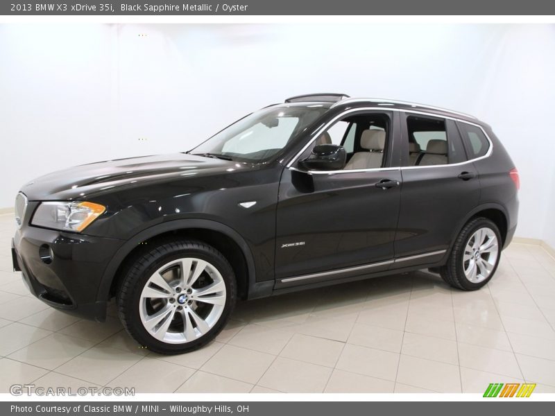 Black Sapphire Metallic / Oyster 2013 BMW X3 xDrive 35i