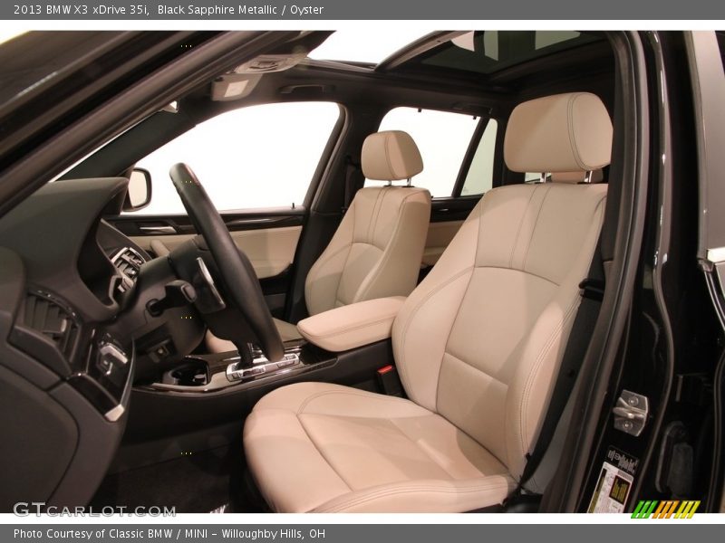 Black Sapphire Metallic / Oyster 2013 BMW X3 xDrive 35i
