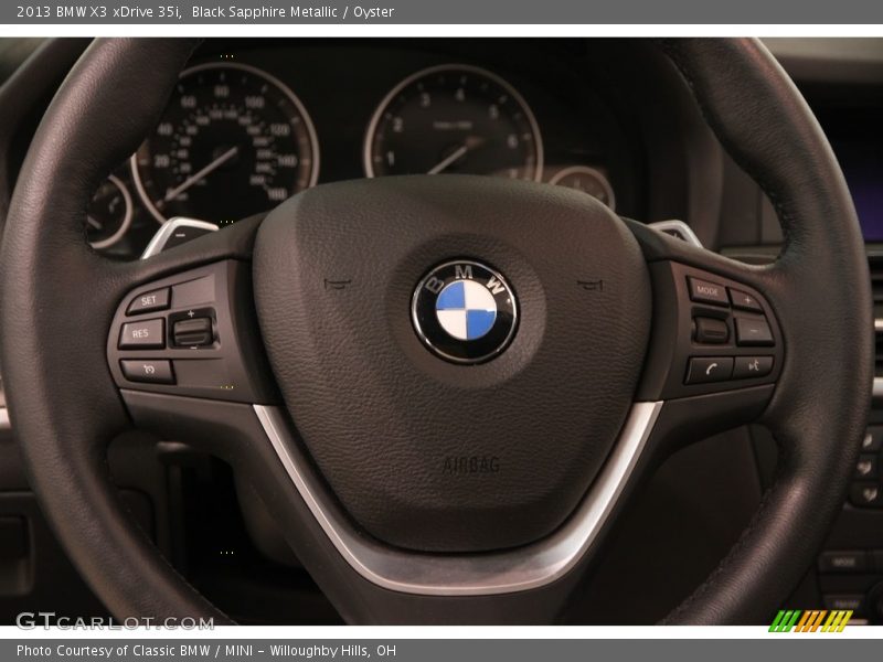 Black Sapphire Metallic / Oyster 2013 BMW X3 xDrive 35i