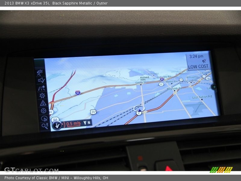 Black Sapphire Metallic / Oyster 2013 BMW X3 xDrive 35i