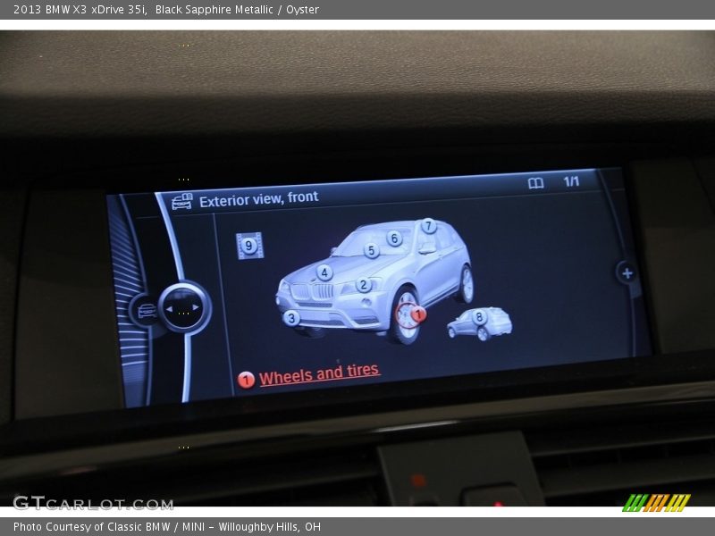 Black Sapphire Metallic / Oyster 2013 BMW X3 xDrive 35i