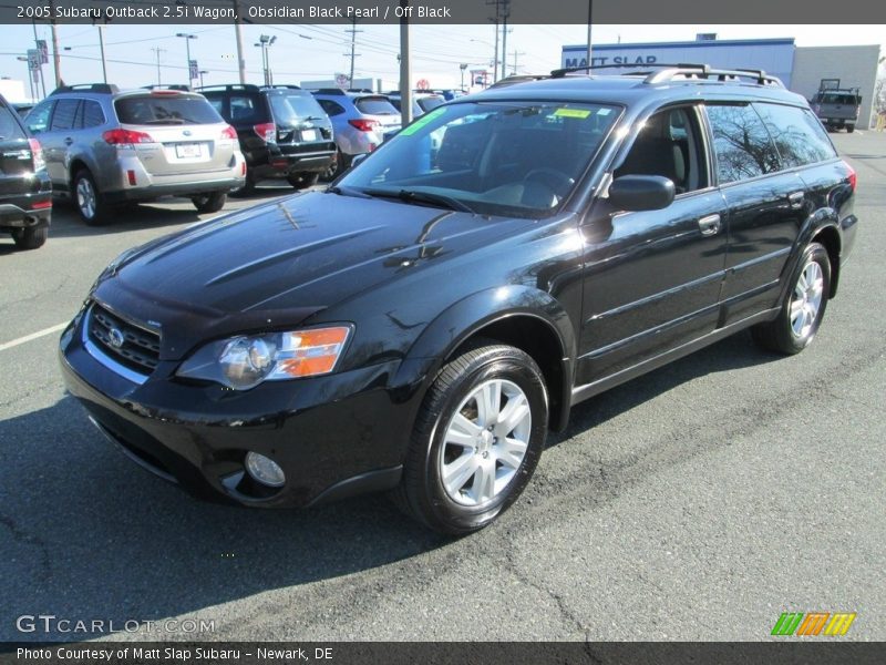 Obsidian Black Pearl / Off Black 2005 Subaru Outback 2.5i Wagon