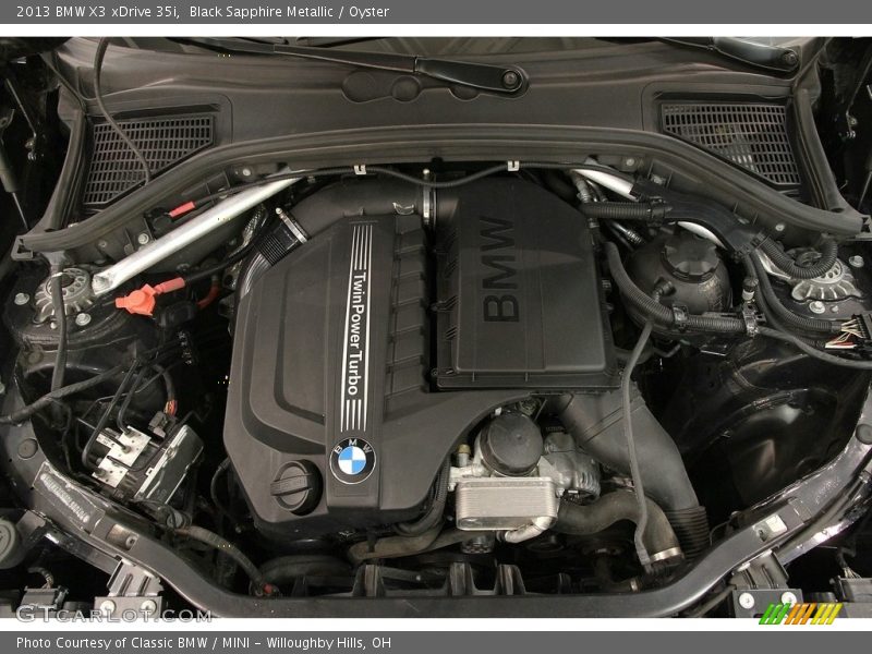 Black Sapphire Metallic / Oyster 2013 BMW X3 xDrive 35i