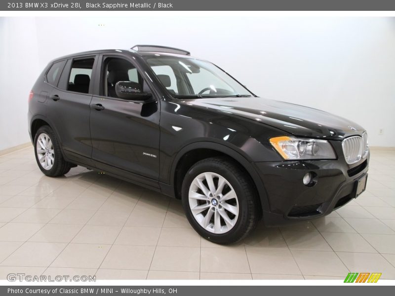 Black Sapphire Metallic / Black 2013 BMW X3 xDrive 28i
