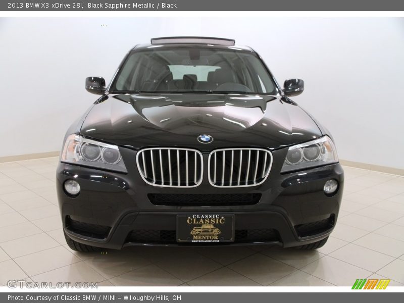 Black Sapphire Metallic / Black 2013 BMW X3 xDrive 28i