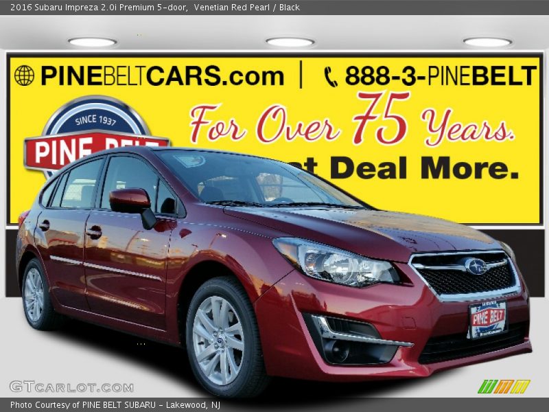 Venetian Red Pearl / Black 2016 Subaru Impreza 2.0i Premium 5-door