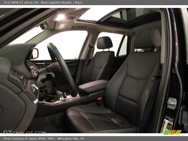 Black Sapphire Metallic / Black 2013 BMW X3 xDrive 28i