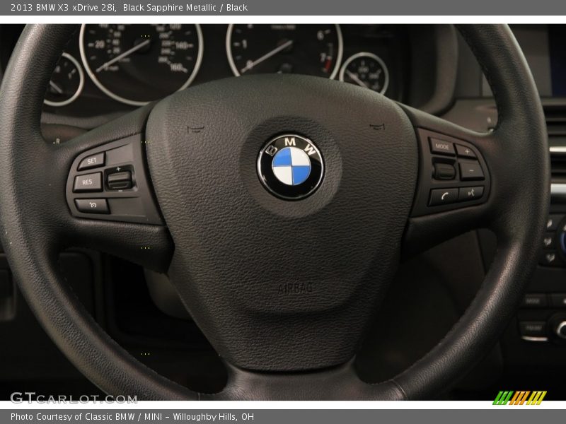 Black Sapphire Metallic / Black 2013 BMW X3 xDrive 28i
