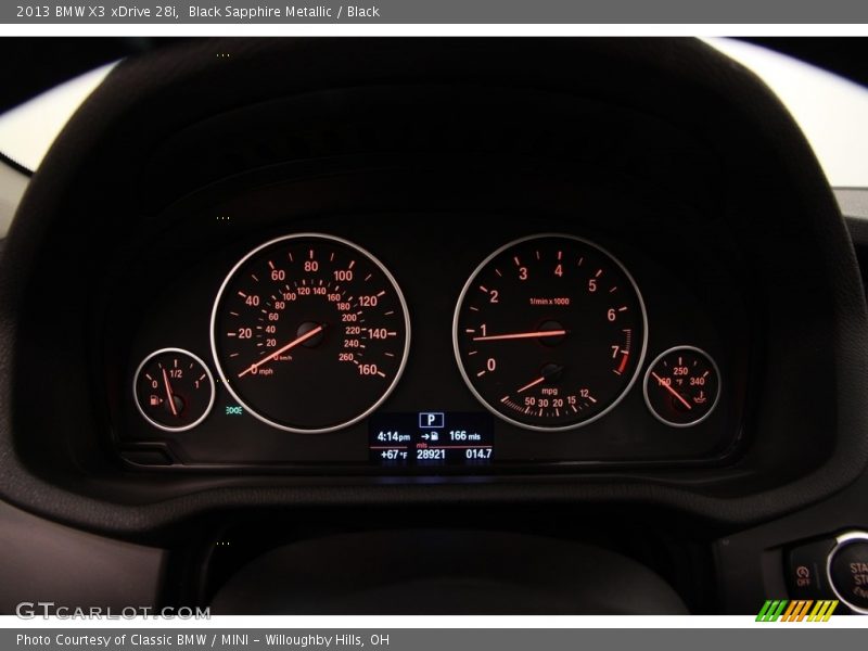 Black Sapphire Metallic / Black 2013 BMW X3 xDrive 28i