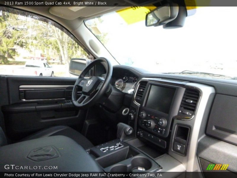 Bright White / Black 2013 Ram 1500 Sport Quad Cab 4x4