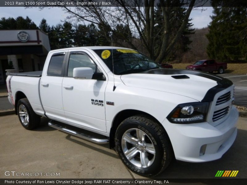 Bright White / Black 2013 Ram 1500 Sport Quad Cab 4x4