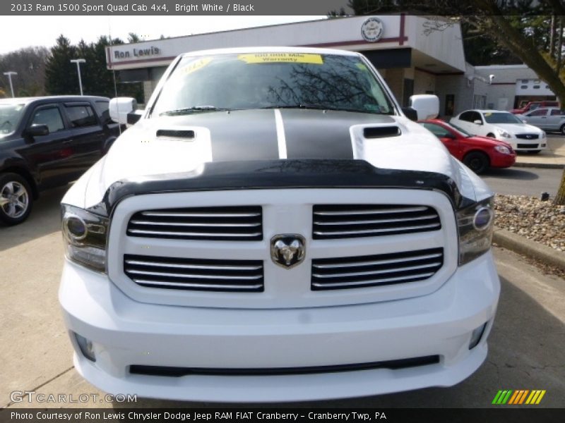 Bright White / Black 2013 Ram 1500 Sport Quad Cab 4x4