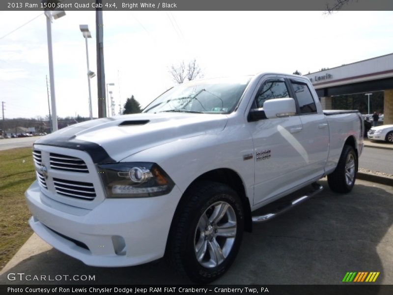 Bright White / Black 2013 Ram 1500 Sport Quad Cab 4x4