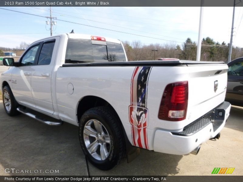 Bright White / Black 2013 Ram 1500 Sport Quad Cab 4x4