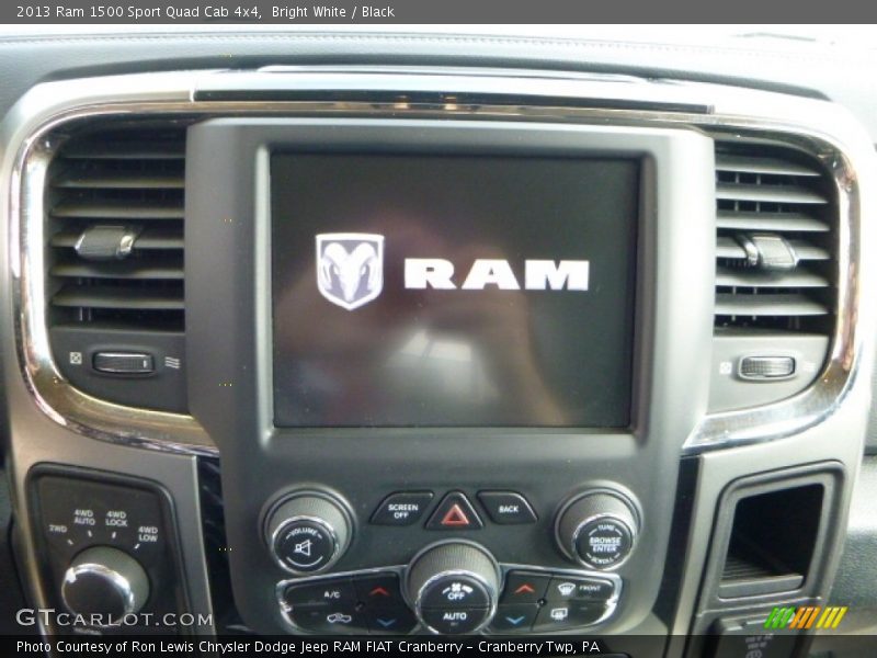 Bright White / Black 2013 Ram 1500 Sport Quad Cab 4x4