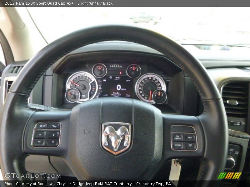 Bright White / Black 2013 Ram 1500 Sport Quad Cab 4x4